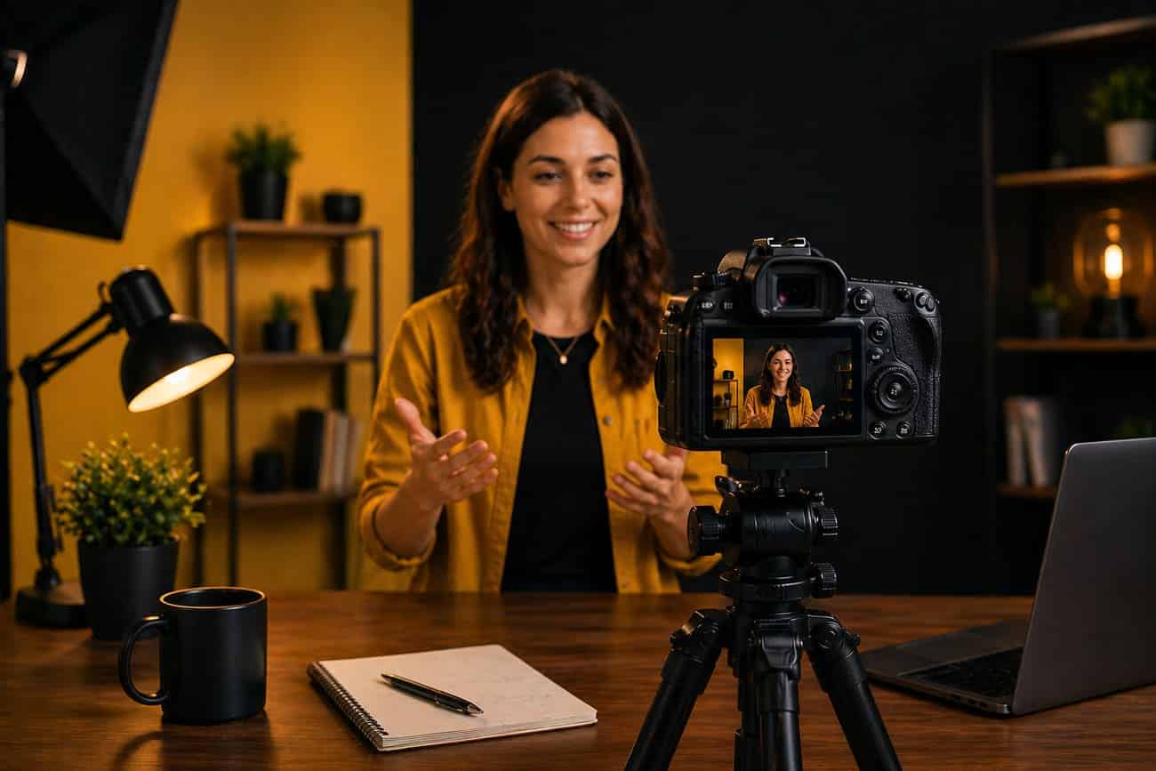 Jeune femme vidéo entreprise